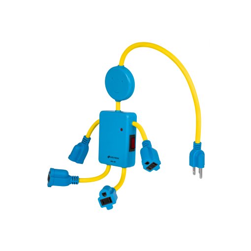 Multicontacto Volteck 16AWG Figura Infantil 4E - Diseño Seguro para Habitaciones Infantiles que Combina Diversión y Funcionalidad (Clave 48182)
