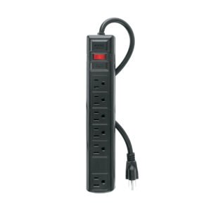 Multicontacto uso rudo 6 entradas sup. de picos 270 J, negro