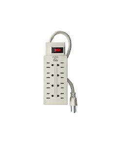 Multicontacto Volteck 14AWG 8E 110J - Capacidad Ampliada para Múltiples Conexiones con Protección Básica (Clave 47187)