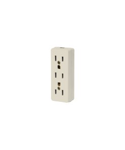 Multicontacto Volteck triple para extensión 2 polos + tierra - Tecnología de ampliación móvil para cables de alimentación que proporciona triple punto final con protección completa (Clave 46813)