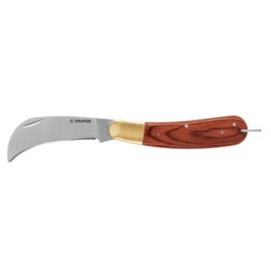 Cuchillo abatible 8' para electricista mango madera, TRUPER