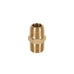 Niple de latón, macho-macho, cuerda 1/4' NPT, TRUPER