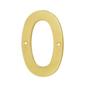 Número 0 de latón sólido 4', latón brillante, HERMEX