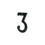 Número 3 de latón sólido 4', negro, HERMEX