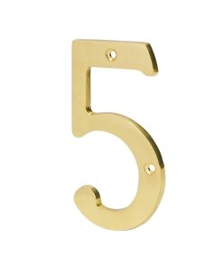 Número 5 de Latón Sólido 4', Alta Resistencia para Instalaciones, Clave 43683, HERMEX