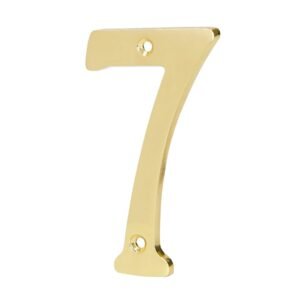 Número 7 de latón sólido 4', latón brillante, HERMEX