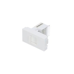 Toma para teléfono 1/3, línea Premium, color blanco Surtek P615B