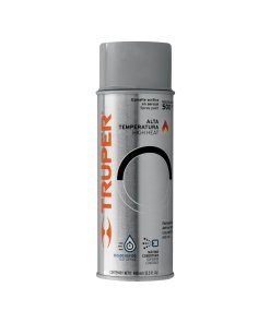 Pintura en aerosol Truper alta temperatura aluminio bote tradicional 400ml - Tecnología de protección térmica para aplicaciones industriales que resiste condiciones extremas sin deteriorarse (Clave 102853)