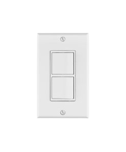 Placa Armada Volteck Classic 2 Interruptores Sencillos - Diseño Tradicional para Control Dual de Iluminación (Clave 46338)