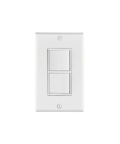 Placa armada Volteck interruptor sencillo y de 3 vías Classic - Tecnología de control dual para espacios transitables que integra conmutación simple y múltiple con diseño atemporal elegante (Clave 40019)