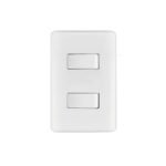 Placa armada 1 interruptor sencillo + 1 de 3 vías, BASIC