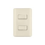 Placa armada 1 interruptor y 1 escalera, marfil, BASIC