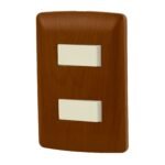 Placa armada 1 interruptor 1 escalera, madera,línea Italiana