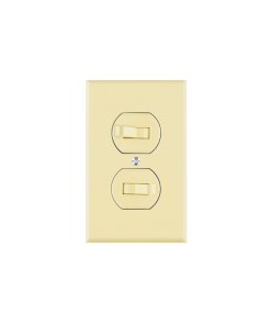 Placa Armada Volteck Standard 2 Interruptores Marfil - Tono Clásico para Sistemas de Control Lumínico Discretos (Clave 48492)
