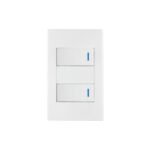 Placa armada 2 interruptores, 1 módulo, Española, blanco