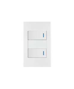 Placa Armada Volteck Española 2 Interruptores 1Mod Blanco - Configuración Compacta para Control Dual de Iluminación (Clave 45596)