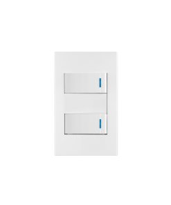 Placa Armada Volteck Española 2 Interruptores + 1 3Vías 1Mod - Combinación Inteligente para Sistemas de Iluminación Complejos (Clave 45602)