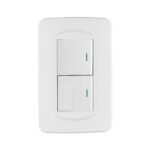 Placa armada 1 interruptor y 1 de 3 vías 1.5 mód, Toledo