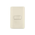 Placa armada 1 interruptor sencillo, marfil, VOLTECK