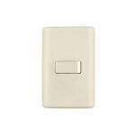 Placa armada 1 interruptor de escalera, marfil, BASIC