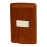 Placa Armada Volteck Italiana 1 Sencillo Madera - Calidez Natural para Ambientes que Requieren Toque Rústico (Clave 49923)