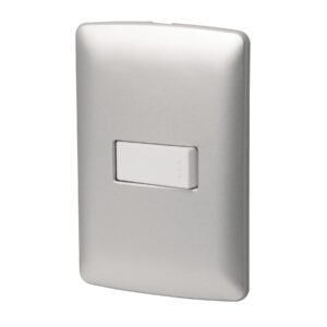 Placa Armada Volteck Italiana 1 Sencillo Plata - Elegancia Metálica para Interruptores que Destacan en la Decoración (Clave 46477)