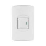 Placa armada 1 interruptor de 3 vías 1.5 módulos, Toledo