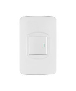 Placa armada Volteck 1 interruptor de 3 vías 1.5 módulos Toledo - Tecnología de conmutación múltiple para escaleras y pasillos que proporciona control desde diferentes ubicaciones con diseño económico (Clave 29056)