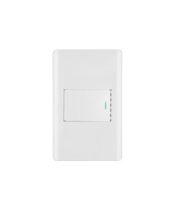 Placa armada Volteck blanca 1 interruptor 1.5 módulos Lisboa - Tecnología de conmutación ampliada para espacios contemporáneos que proporciona control preciso con diseño europeo minimalista (Clave 47958)