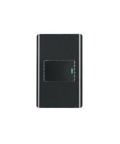 Placa armada Volteck negra 1 interruptor 1.5 módulos Lisboa - Tecnología de control ampliado para ambientes sofisticados que proporciona conmutación precisa con elegancia contemporánea distintiva (Clave 47891)