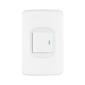 Placa armada 1 interruptor 1.5 módulos, Toledo, BASIC
