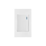 Placa armada 1 interruptor, 3 módulos, Española, blanco