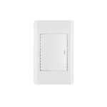 Placa armada blanca 1 interruptor 3 módulos, Lisboa, VOLTECK