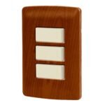Placa Armada Volteck Italiana 2 Interruptores + 1 Escalera Madera - Calidez Natural para Sistemas de Iluminación Complejos (Clave 49934)