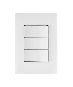 Placa armada Volteck interruptores sencillos y escalera Oslo blanco - Tecnología de conmutación múltiple para espacios transitorios que combina control simple y alternado con diseño nórdico contemporáneo (Clave 46497)