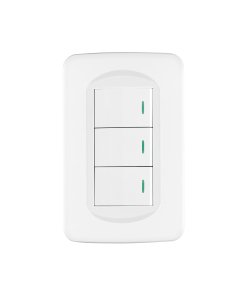 Placa armada Volteck 3 interruptores 1 módulo Toledo Basic - Tecnología de control múltiple para aplicaciones económicas que proporciona máxima funcionalidad con inversión optimizada (Clave 29054)