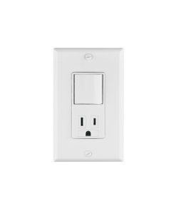 Placa Armada Volteck Classic Contacto + Interruptor - Combinación Práctica para Instalaciones Eléctricas Versátiles (Clave 40018)