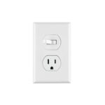 Placa armada interruptor y contacto, línea Standard, blanco