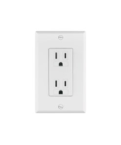 Placa Armada Volteck Classic Contacto Dúplex 2P+T - Seguridad en Conexiones Eléctricas con Protección a Tierra (Clave 40016)