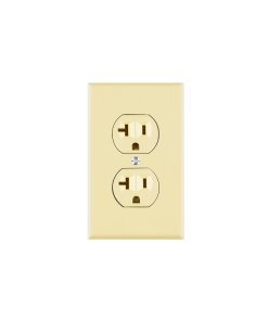 Placa Armada Volteck Standard Contacto Dúplex 2P Marfil - Tono Clásico para Instalaciones Eléctricas Discretas (Clave 48490)