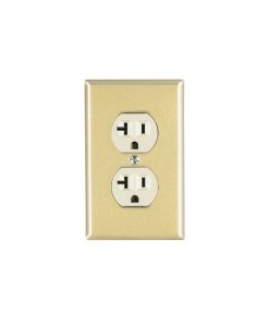 Placa Armada Volteck Standard Contacto Dúplex 2P Aluminio - Resistencia Metálica para Conexiones Eléctricas Duraderas (Clave 48496)