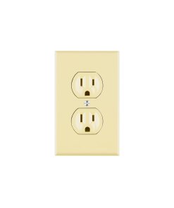 Placa Armada Volteck Standard 2 Contactos Polarizados Marfil - Tono Clásico para Instalaciones que Requieren Discreción (Clave 48488)