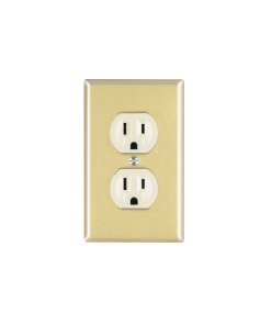 Placa Armada Volteck Standard 2 Contactos Polarizados Aluminio - Estilo Industrial para Espacios que Valoran lo Funcional (Clave 48494)