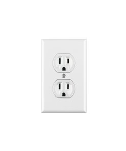 Placa Armada Volteck Standard 2 Contactos Polarizados Blanco - Seguridad en Conexiones para Uso Residencial (Clave 45954)