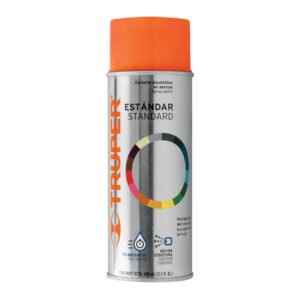 Pintura en Aerosol Truper Naranja en Bote Tradicional (400 ml) - Tecnología de Cubrimiento Total para Superficies Exteriores que Resiste la Intemperie (Clave 102822)
