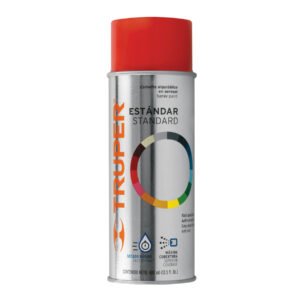Pintura en aerosol Truper rojo bote tradicional 400 ml - Tecnología de cobertura superior para restauraciones que adhiere perfectamente incluso en superficies con oxidación leve (Clave 102825)
