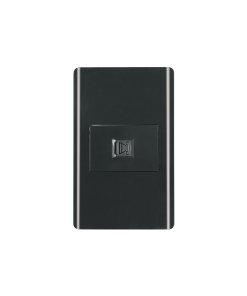 Placa armada Volteck negra 1 toma para teléfono 1.5 mód Lisboa - Tecnología de comunicación integrada para espacios exclusivos que proporciona conexión confiable con estética refinada (Clave 47897)