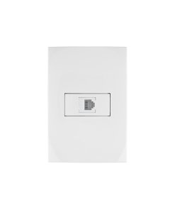 Placa Armada Volteck Oslo Teléfono Blanco - Conexión Telefónica en Diseño Escandinavo Minimalista (Clave 46541)