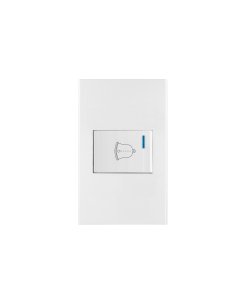 Placa armada Volteck 1 interruptor de timbre 1.5mod Española blanco - Tecnología de activación sonora para entradas principales que combina funcionalidad específica con estética ibérica contemporánea (Clave 45604)