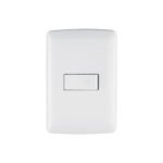 Placa armada con timbre, blanco, línea Italiana., VOLTECK